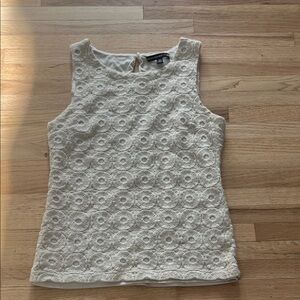 Banana Republic Cream Lace Tank, XS